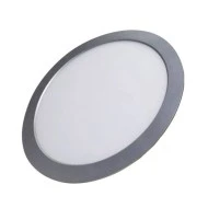 Led panel slim πλαστικό χωνευτό 26W ασημί στρογγυλό 6000k ψυχρό φως 230V 1900lm