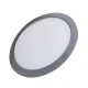 Led panel slim πλαστικό χωνευτό 26W ασημί στρογγυλό 6000k ψυχρό φως 230V 1900lm