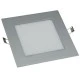 Led panel slim πλαστικό χωνευτό 14W ασημί τετράγωνο 6000k ψυχρό φως 230V 990lm