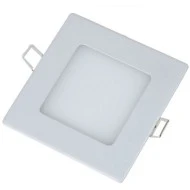 Led panel slim πλαστικό χωνευτό 14W λευκό τετράγωνο 3000k θερμό φως 230V 950lm
