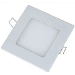 Led panel slim πλαστικό χωνευτό 14W λευκό τετράγωνο 3000k θερμό φως 230V 950lm