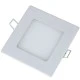 Led panel slim πλαστικό χωνευτό 14W λευκό τετράγωνο 3000k θερμό φως 230V 950lm