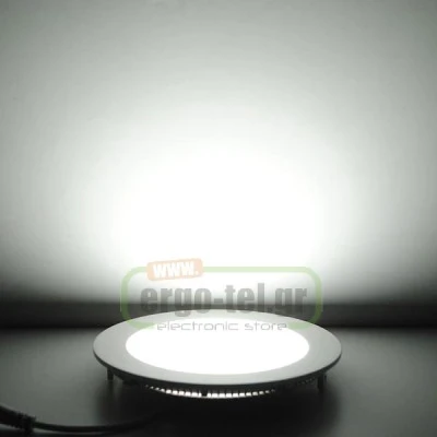 Led panel χωνευτό λευκό στρογγυλό 18W 230V 4000k ενδιάμεσο φως με τροφοδοτικό 1300lm