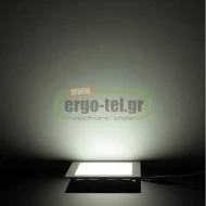 Led panel γκρι τετράγωνο χωνευτό 20W 230V 6000k ψυχρό λευκό φως 120° 1800lm