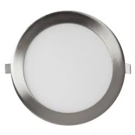 Led panel νίκελ ματ στρογγυλό χωνευτό 20W 230V 4000k ενδιάμεσο λευκό φως 120° 1700lm
