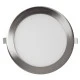 Led panel νίκελ ματ στρογγυλό χωνευτό 20W 230V 4000k ενδιάμεσο λευκό φως 120° 1700lm