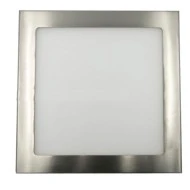 Led panel νίκελ ματ τετράγωνο χωνευτό 20W 230V 6000k ψυχρό λευκό φως 120° 1800lm