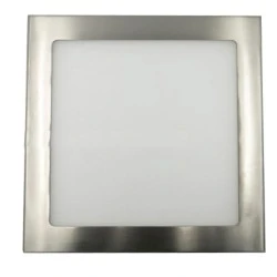 Led panel νίκελ ματ τετράγωνο χωνευτό 20W 230V 4000k ενδιάμεσο λευκό φως 120° 1700lm