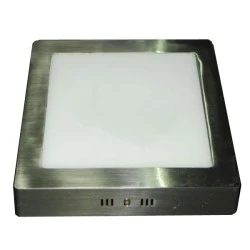 Led panel νίκελ ματ τετράγωνο εξωτερικό 20W 230V 4000k ενδιάμεσο λευκό φως 120° 1700lm