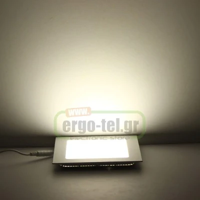Led panel χωνευτό λευκό χρώμα τετράγωνο 24W 230V 4000k ενδιάμεσο λευκό φως 1800lm με τροφοδοτικό