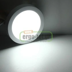 Led panel γκρι στρογγυλό εξωτερικό 20W 230V 6000k ψυχρό λευκό φως 120° 1800lm