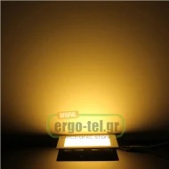 Led panel slim πλαστικό χωνευτό 14W λευκό τετράγωνο 3000k θερμό φως 230V 950lm