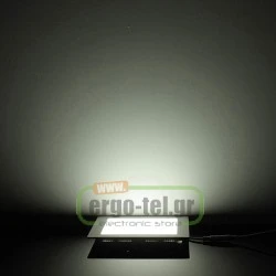 Led panel slim πλαστικό χωνευτό 14W ασημί τετράγωνο 6000k ψυχρό φως 230V 990lm