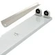 Slim σκαφάκι με ανταυγαστήρα για 2λάμπες LED T8 G13 90cm 230V τύπου φθορίου με τροφοδοσία στα 2 άκρα