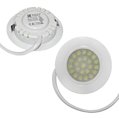 Led σποτ κουζίνας λευκό χωνευτό στρογγυλό Ø57mm 4W 6000k ψυχρό λευκό φως δέσμης 60° 230V
