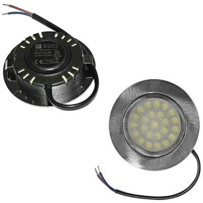 Led σποτ κουζίνας σατινέ χωνευτό στρογγυλό Ø57mm 4W 3000k θερμό λευκό φως δέσμης 60° 230V