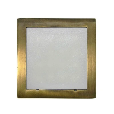 Led φωτιστικό επίτοιχο τετράγωνο 91x91mm αντικέ 1W 230V ψυχρό φως στεγανό IP54