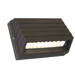 Led φωτιστικό επίτοιχο κυρτό σαγρέ σκουριά 2W 230V θερμό λευκό φως στεγανό IP54