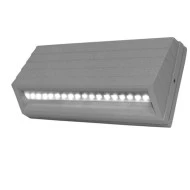 Led φωτιστικό επίτοιχο κυρτό γκρι 3,2W 230V ψυχρό λευκό φως στεγανό IP54