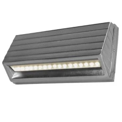 Led φωτιστικό επίτοιχο κυρτό σατινέ 3,2W 230V ψυχρό λευκό φως στεγανό IP54