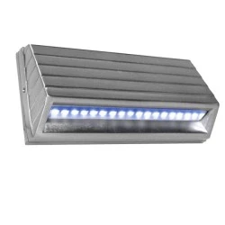 Led φωτιστικό επίτοιχο κυρτό σατινέ 3.2W 230V μπλε λευκό φως στεγανό IP54 Led φωτιστικό επίτοιχο κυρτό σατινέ 3.2W 230V μπλε λευκό φως στεγανό IP54