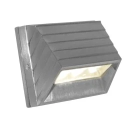 Led φωτιστικό επίτοιχο κυρτό σατινέ 1W 230V θερμό λευκό φως στεγανό IP54