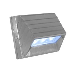 Led φωτιστικό επίτοιχο κυρτό σατινέ 1W 230V μπλε λευκό φως στεγανό IP54