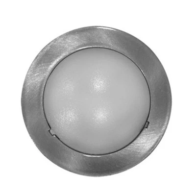 Led φωτιστικό επίτοιχο στρογγυλό mini Ø71mm σατινέ 0.3W 230V μπλε φως στεγανό IP54