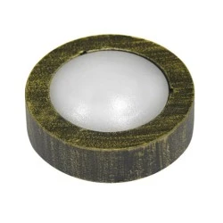 Led φωτιστικό επίτοιχο στρογγυλό mini Ø71mm ρουστίκ 0.3W 230V ψυχρό λευκό φως στεγανό IP54