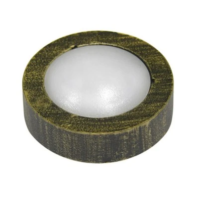 Led φωτιστικό επίτοιχο στρογγυλό mini Ø71mm ρουστίκ 0.3W 230V ψυχρό λευκό φως στεγανό IP54