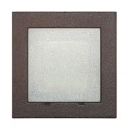 Led φωτιστικό επίτοιχο τετράγωνο 71x71mm σαγρέ σκουριά 0.6W 230V ψυχρό φως στεγανό IP54