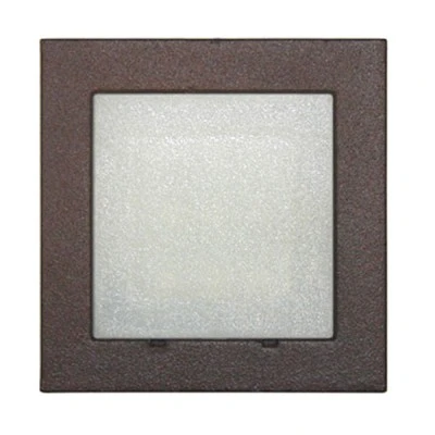 Led φωτιστικό επίτοιχο τετράγωνο 71x71mm σαγρέ σκουριά 0.6W 230V ψυχρό φως στεγανό IP54
