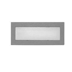 Led φωτιστικό επίτοιχο ορθογώνιο 121x51mm γκρι 0.6W 230V μπλε φως στεγανό IP54