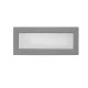 Led φωτιστικό επίτοιχο ορθογώνιο 121x51mm γκρι 0.6W 230V ψυχρό φως στεγανό IP54