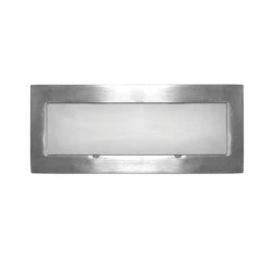 Led φωτιστικό επίτοιχο ορθογώνιο 121x51mm σατινέ 0.6W 230V μπλε φως στεγανό IP54