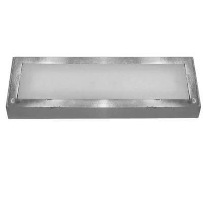 Led φωτιστικό επίτοιχο ορθογώνιο 180x60mm σατινέ 1.3W 230V μπλε φως στεγανό IP54