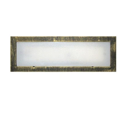Led φωτιστικό επίτοιχο ορθογώνιο 180x60mm ρουστίκ 1,3W 230V ψυχρό φως στεγανό IP54