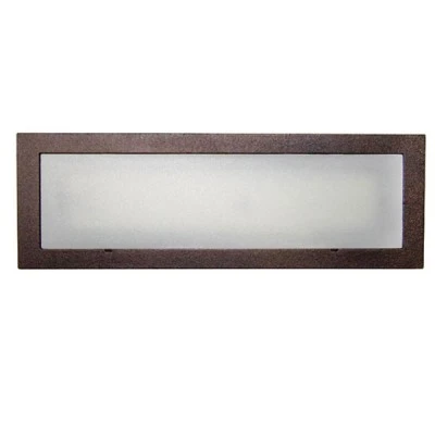 Led φωτιστικό επίτοιχο ορθογώνιο 180x60mm σαγρέ σκουριά 1.3W 230V θερμό φως στεγανό IP54