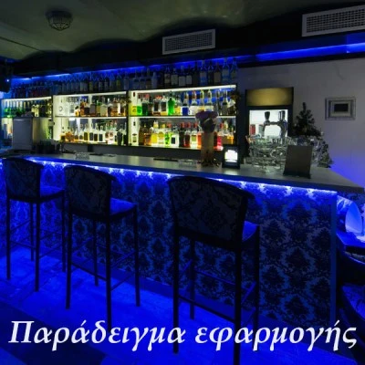 LED ταινία 5m 6W 24VDC μπλε φως IP65 στεγανή για εξωτερικό χώρο εύκαμπτη 10mm