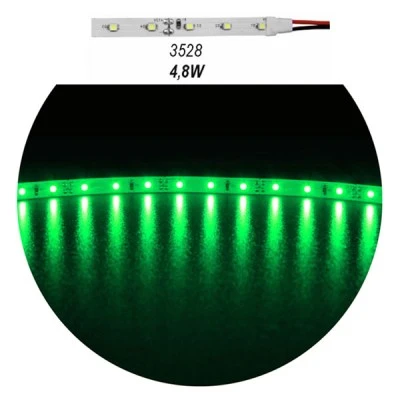 Led ταινία 5m 4.8W/m 12VDC πράσινο φως IP20 μη στεγανή αυτοκόλλητη 60LED3528/m Led ταινία 5m 4.8W/m 12VDC πράσινο φως IP20 μη στεγανή αυτοκόλλητη 60LED3528/m