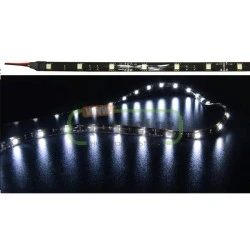 LED ΤΑΙΝΙΑ 5m ΜΑΥΡΗ ΑΔΙΑΒΡΟΧΗ ΨΥΧΡΟ ΛΕΥΚΟ ΦΩΣ 12VDC 7.2W/m 30LED5050/m (μεγαλα led) ΣΤΕΓΑΝΗ IP54