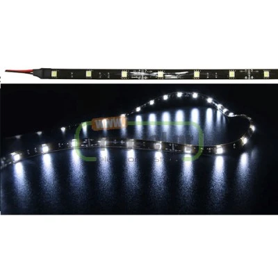 LED ΤΑΙΝΙΑ 5m ΜΑΥΡΗ ΑΔΙΑΒΡΟΧΗ ΨΥΧΡΟ ΛΕΥΚΟ ΦΩΣ 12VDC 7.2W/m 30LED5050/m (μεγαλα led) ΣΤΕΓΑΝΗ IP54