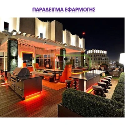 Led ταινία 5m 14.4W/m 24VDC κόκκινο φως IP54 στεγανή αυτοκόλλητη 60LED5050/m