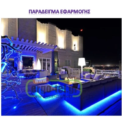 Led ταινία 5m αδιάβροχη 24VDC 14,4W/m μπλε φως IP67 στεγανή 60LED5050/m