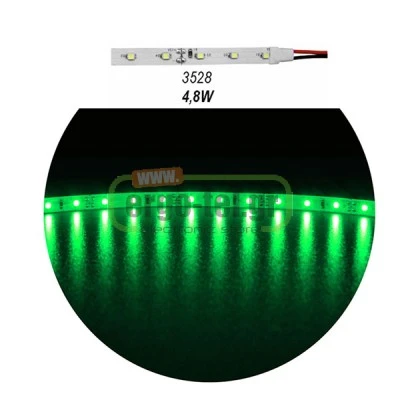 Led ταινία 5m 4.8W/m 12VDC πράσινο φως IP20 μη στεγανή αυτοκόλλητη 60LED3528/m Led ταινία 5m 4.8W/m 12VDC πράσινο φως IP20 μη στεγανή αυτοκόλλητη 60LED3528/m