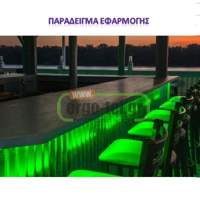 Led ταινία 5m 14.4W/m 24VDC πράσινο φως IP54 στεγανή αυτοκόλλητη κατάλληλη για κρυφό φωτισμό