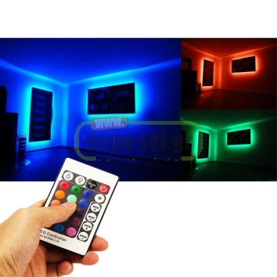 Led ταινία 5m αδιάβροχη 14,4W 24VDC RGB εναλλαγής χρωμάτων IP65 εύκαμπτη & αυτοκόλλητη
