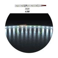Led ταινία 5m 4.8W/m 12VDC ψυχρό λευκό φως IP20 μη στεγανή αυτοκόλλητη 60LED3528/m