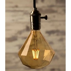 Λάμπα led διακοσμητική διαμάντι μελί E27 6W 230V ντιμαριζόμενη 2700k θερμό λευκό φως 590lm