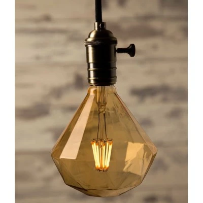 Λάμπα led διακοσμητική διαμάντι μελί E27 6W 230V ντιμαριζόμενη 2700k θερμό λευκό φως 590lm Λάμπα led διακοσμητική διαμάντι μελί E27 6W 230V ντιμαριζόμενη 2700k θερμό λευκό φως 590lm